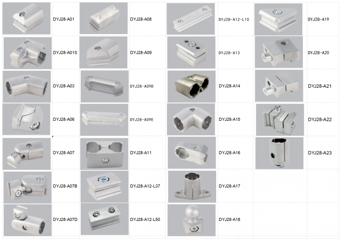 DYJ28-A17 45° Outer Embrace Base Aluminum Alloy Lean Pipe Joint Fittings - technical diagram