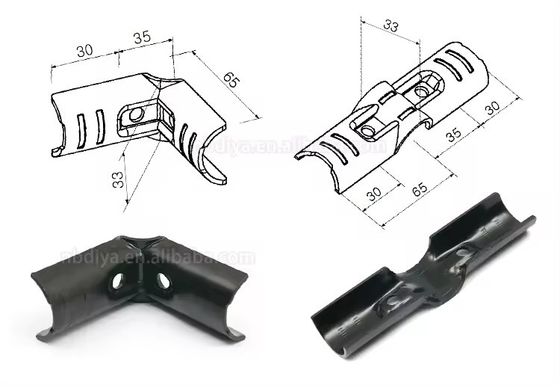 28mm T Shaped Double Port Lean Tube Connector