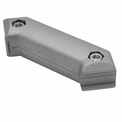 DYJ19-A09D 45° Double Side Tubing Joints Aluminum Lean Pipe Connector OD19 mm Industrial Safety Fixed Bracket