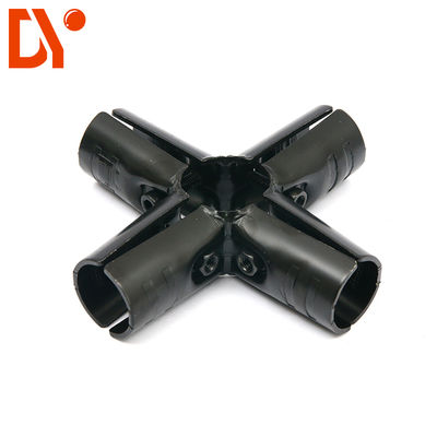 2.3mm Thick SPHC Metal Black Electrophoresis Lean Pipe Joints Rust Proof