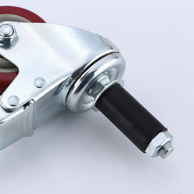 3inch Lean tube casters expansion universal wheel compound wire rod round tube rod brake wheel