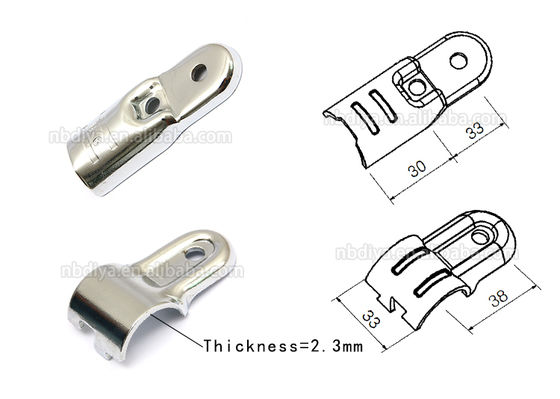 DIYA Supply Metal Joints D28 Chrom-plated Lean Pipe Connector Hardware Fittings Inch Measurement System