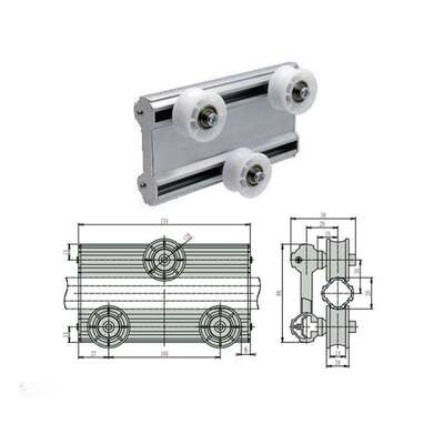 28mm Corrosion-Resistant Groove Roller Slider for Easy Installation on Aluminum Lean Tube