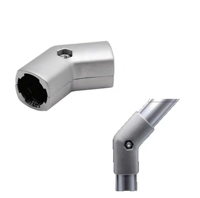DYJ28-A03 نسل سوم قاب لوله ای باریک لوله آلومینیومی با کیفیت بالا 135 درجه قطعات اتصال خارجی