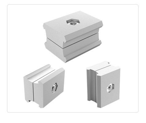 Aluminium Pipe Joint Lean Pipe Parallel 19mm Connector Rack System Industrial Connector Accessories