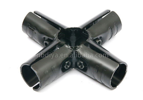 2.3mm Thick SPHC Metal Black Electrophoresis Lean Pipe Joints Rust Proof