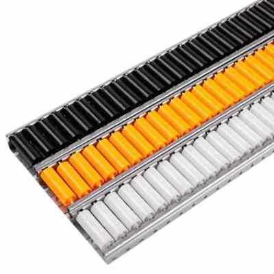 Warehouse Sliding Shelf Rack Flow Rail Plastic Wheels Roller Track Conveyor Load Capacity 50kg