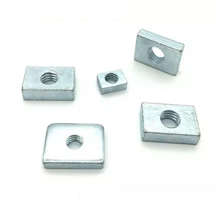 Customized M4 M5 M6 M8 M10 Carbon Steel Square T Slot Nut for 10mm Slot Aluminum Profile for Various Precision Machinery