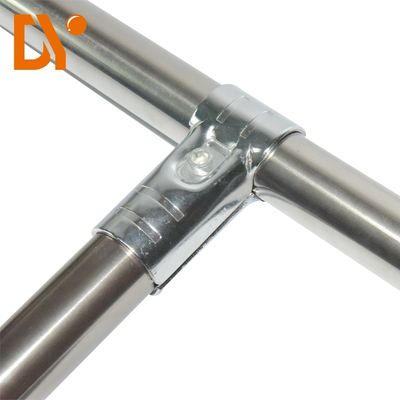 Chrome Lean Pipe Connector ESD Pipe Joint Lean System Accessories for Workbench and Trolley Cart