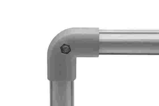 DYJ19-A15 Metal Tube Fittings Two Way Round 90 Degree Elbow Connector Aluminium Pipe Joint Pipe Connector